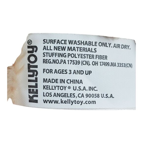 Kellytoy Valentines Day Bear w/Bow Plush Stuffed Animal Sweetheart Brown 14" - Picture 9 of 11